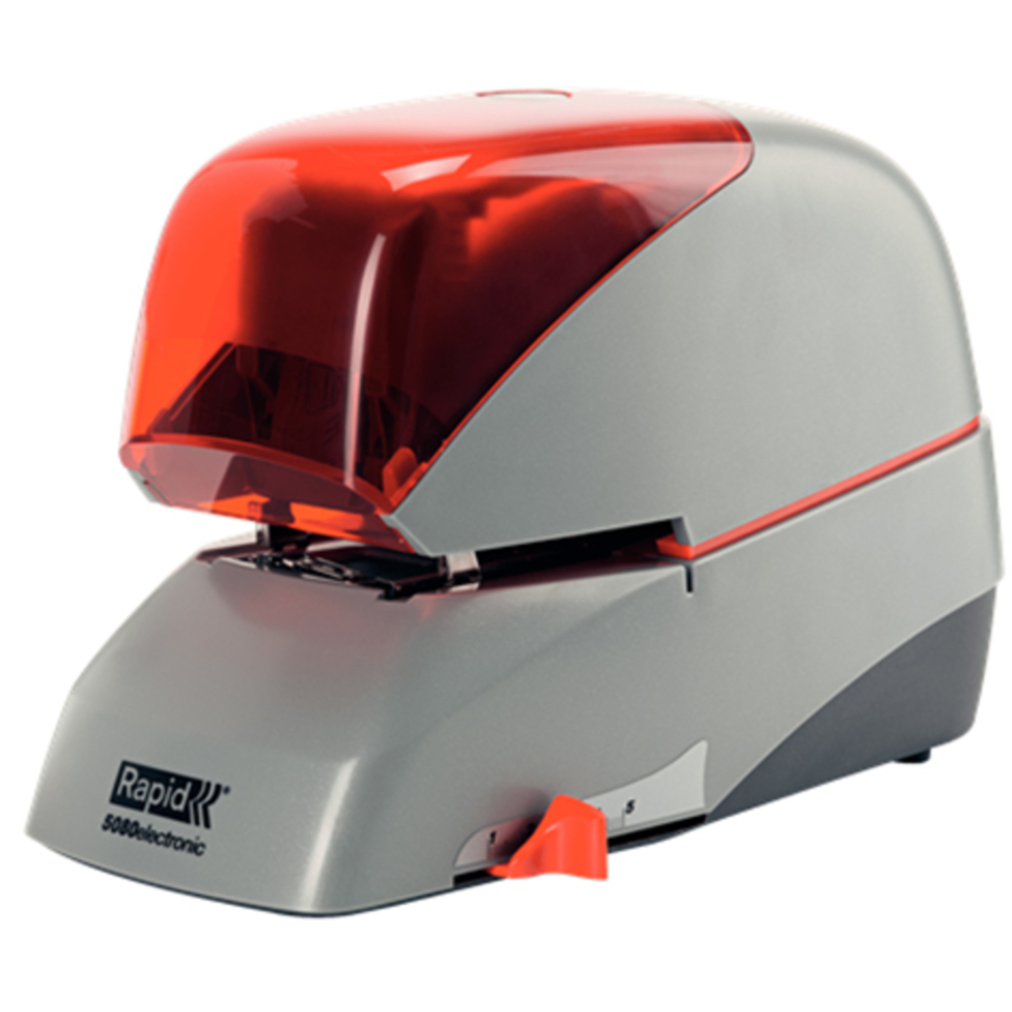 Agrafador Elétrico Supreme 5080E, 80 Folhas, Cinzento e Laranja, Cassete com 5000 Agrafos