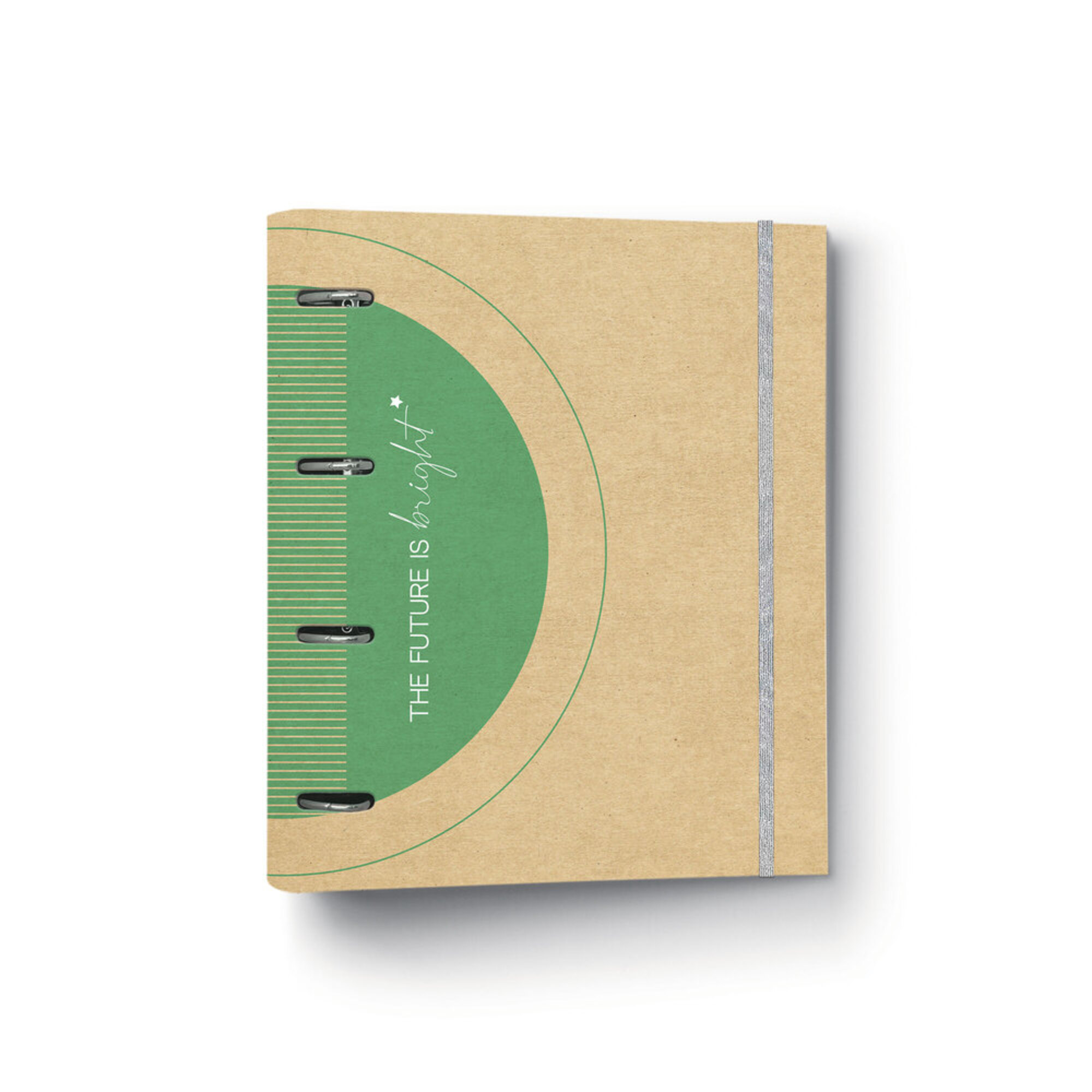 Firmo - FIRMO Dossier UpCycling, A4, 4 Argolas, Papel Kraft, com Recarga, Verde FIRMO Dossier UpCycling, A4, 4 Argolas, Papel Kraft, com Recarga, Verde