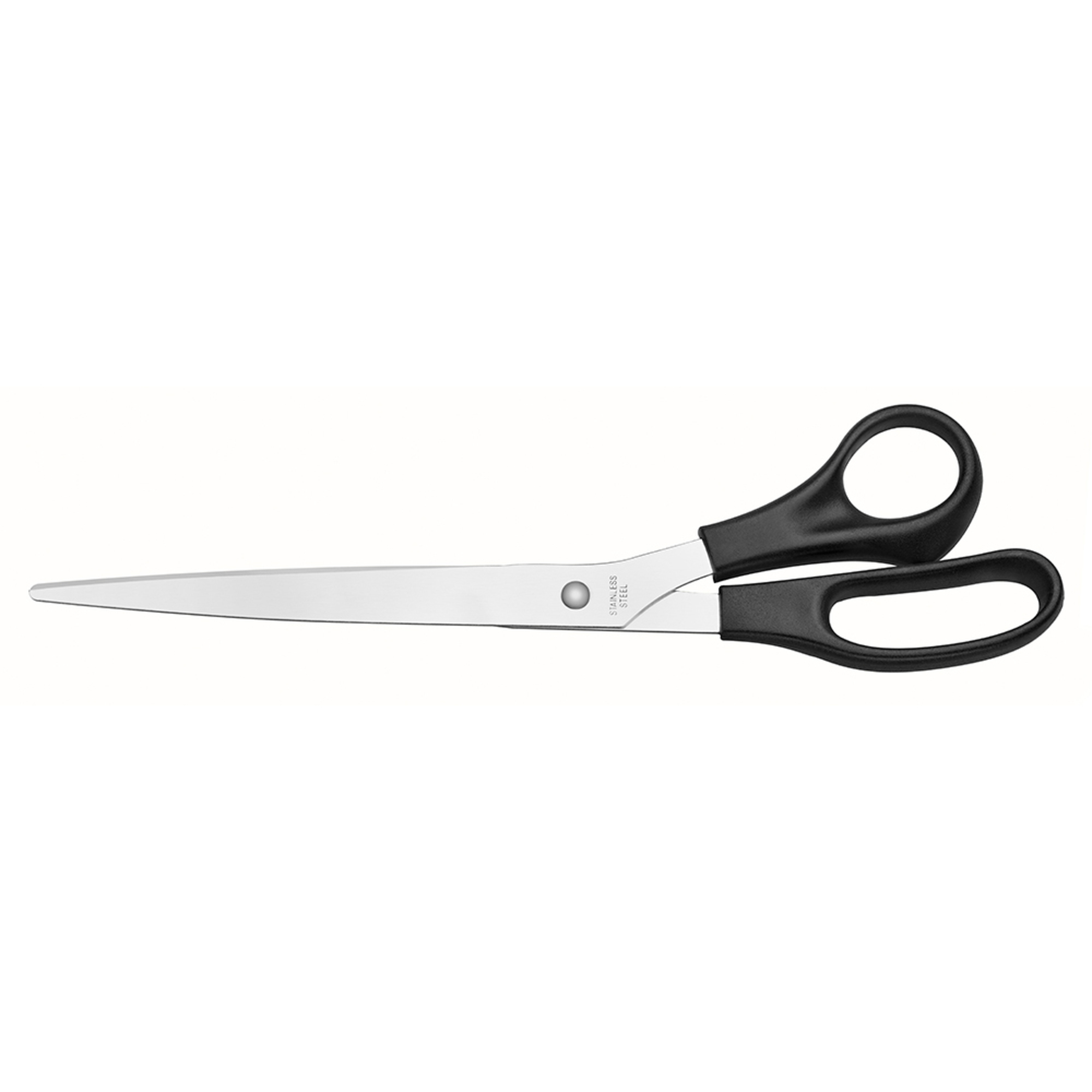 Tesoura, Aço Inoxidável com Pontas Afiadas, Pega de Plástico Reciclado, 25 cm, Preto