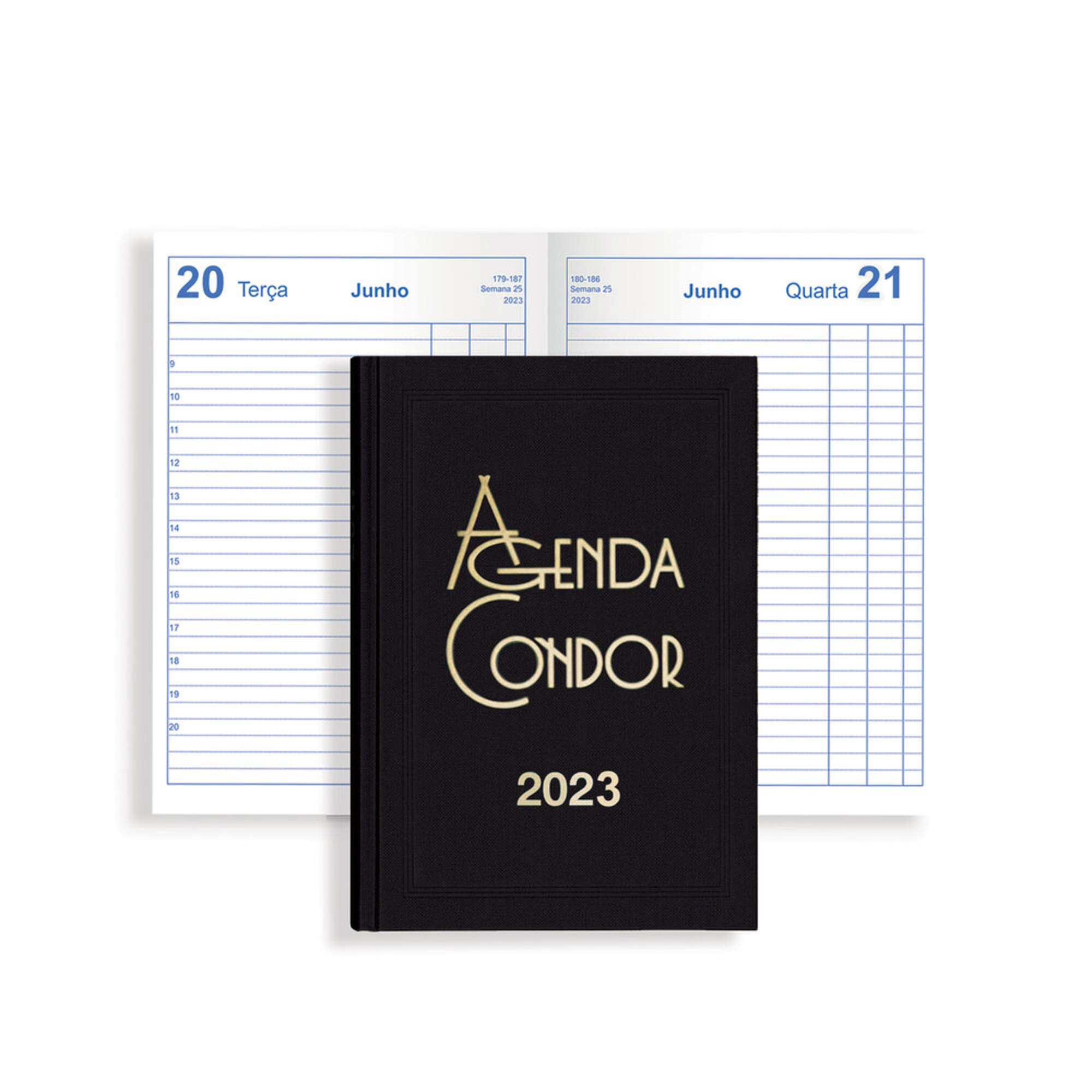 FIRMO Agenda Diária Condor, 140 x 210 mm, Preto, 2023