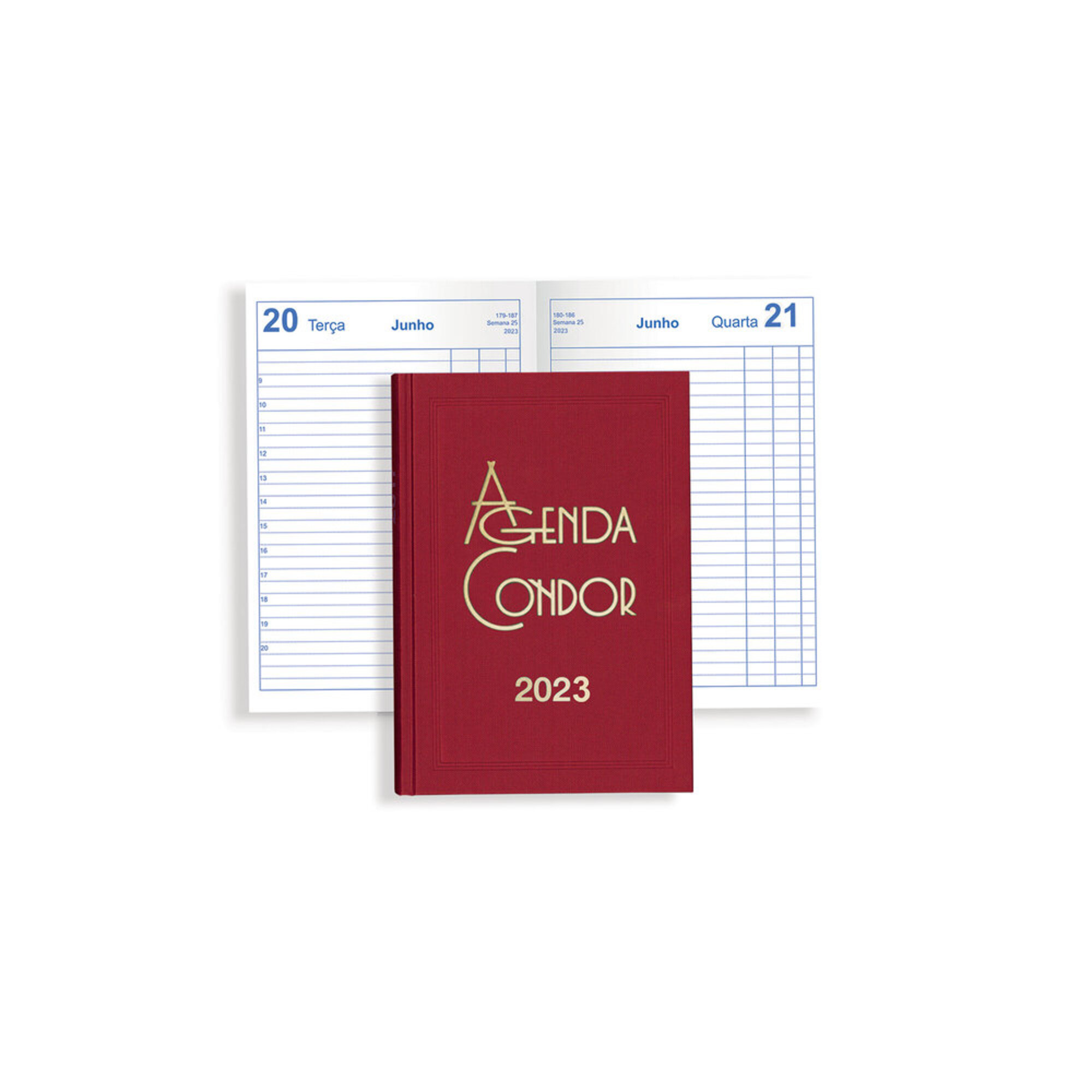 FIRMO Agenda Diária Condor, 100 x 160 mm, Vermelho, 2023