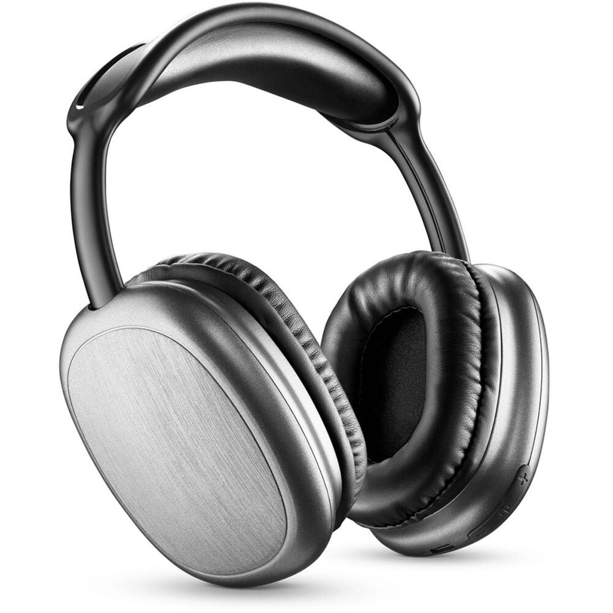 MUSIC SOUND Auscultadores Over-Ear Maxi2, Bluetooth, com Microfone, Prateado