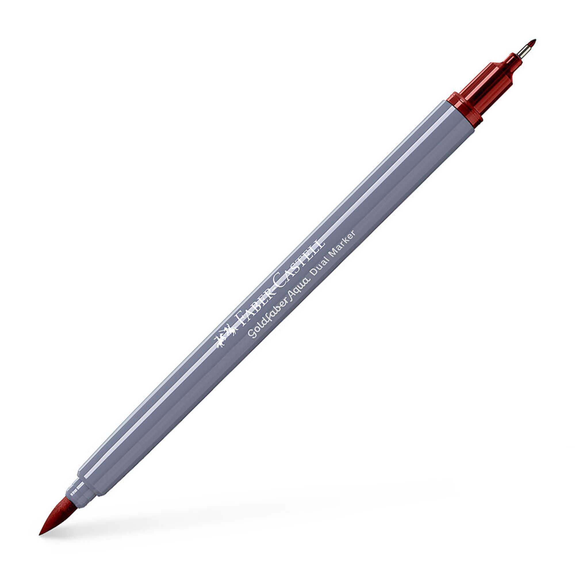 FABER-CASTELL Marcador Aguarelável Ponta Dupla Goldfaber, Vermelho Veneziano (190)