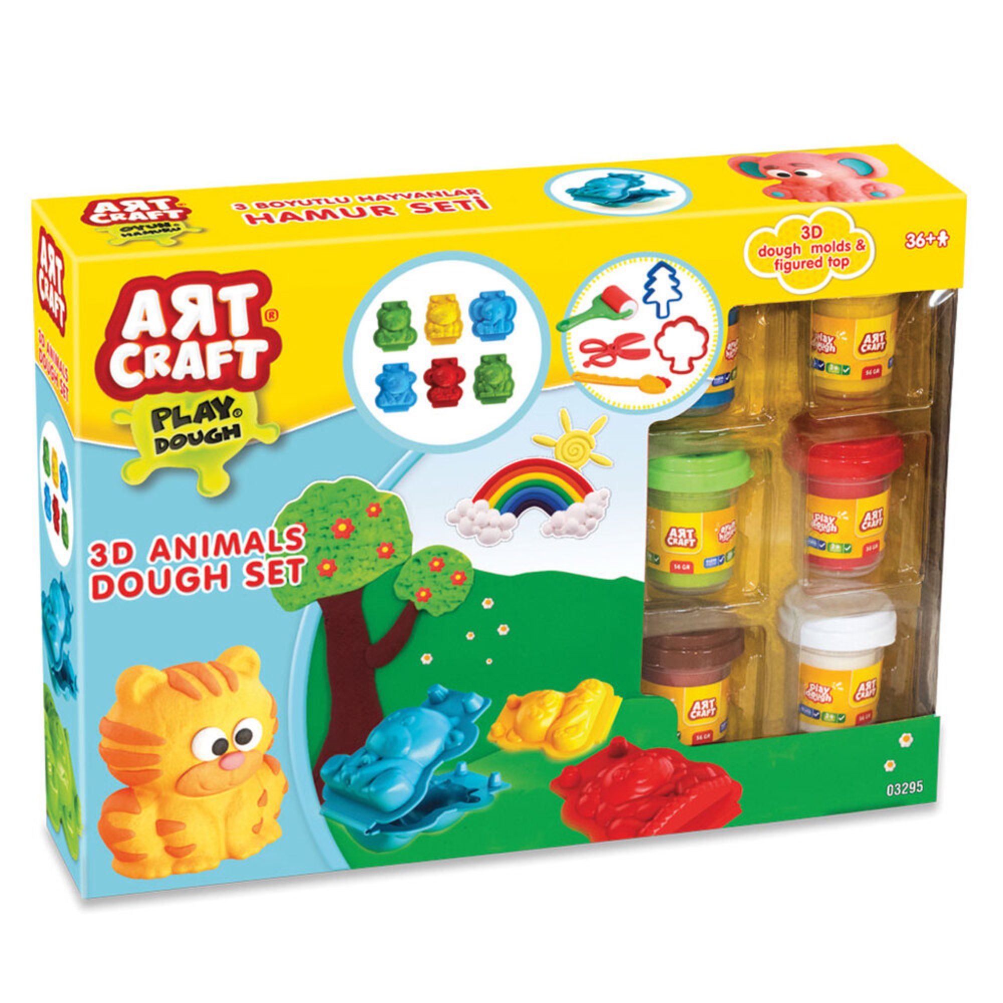 ART CRAFT Conjunto de Modelar 3D Animais, + 3 Anos