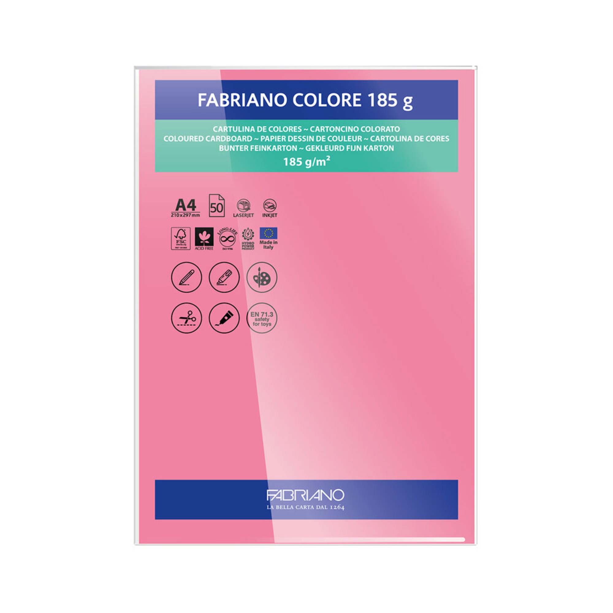 Fabriano Cartolina A4 185 Gm² Fucsia 50 Folhas 837300 Em Staplespt 8232