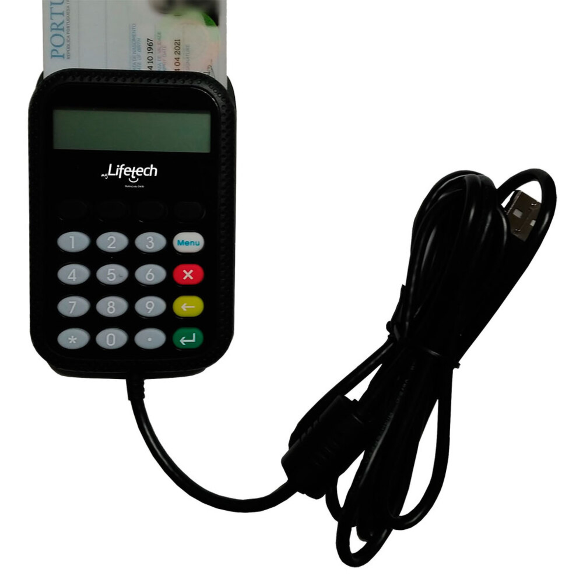 Lifetech Leitor de Cartoes Cidadao usb 2.0 c Pinpad
