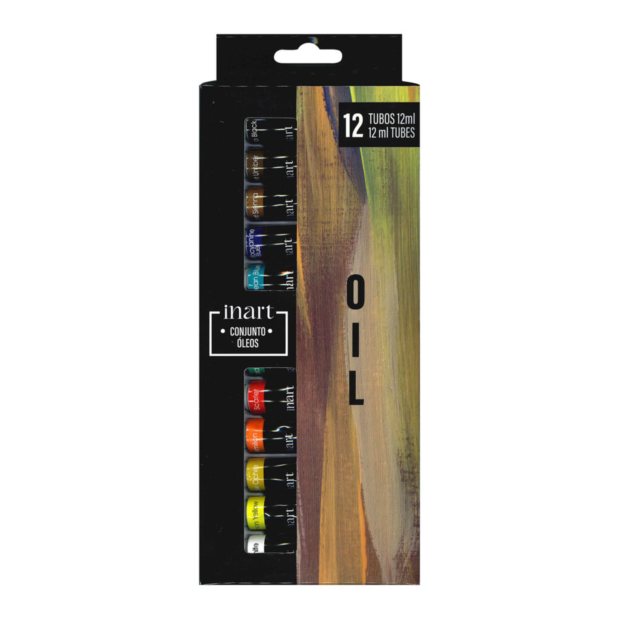 INART Tinta Óleo, 12 ml, 12 Cores Sortidas