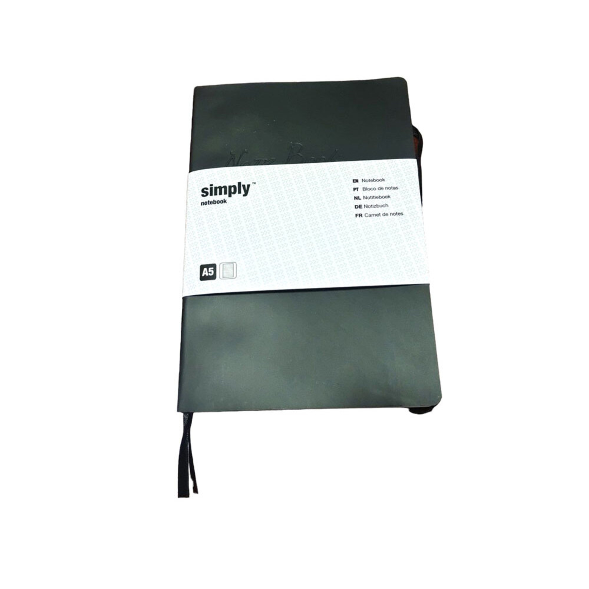 SIMPLY Bloco de Notas, A5, 96 Folhas, Pautado, Preto