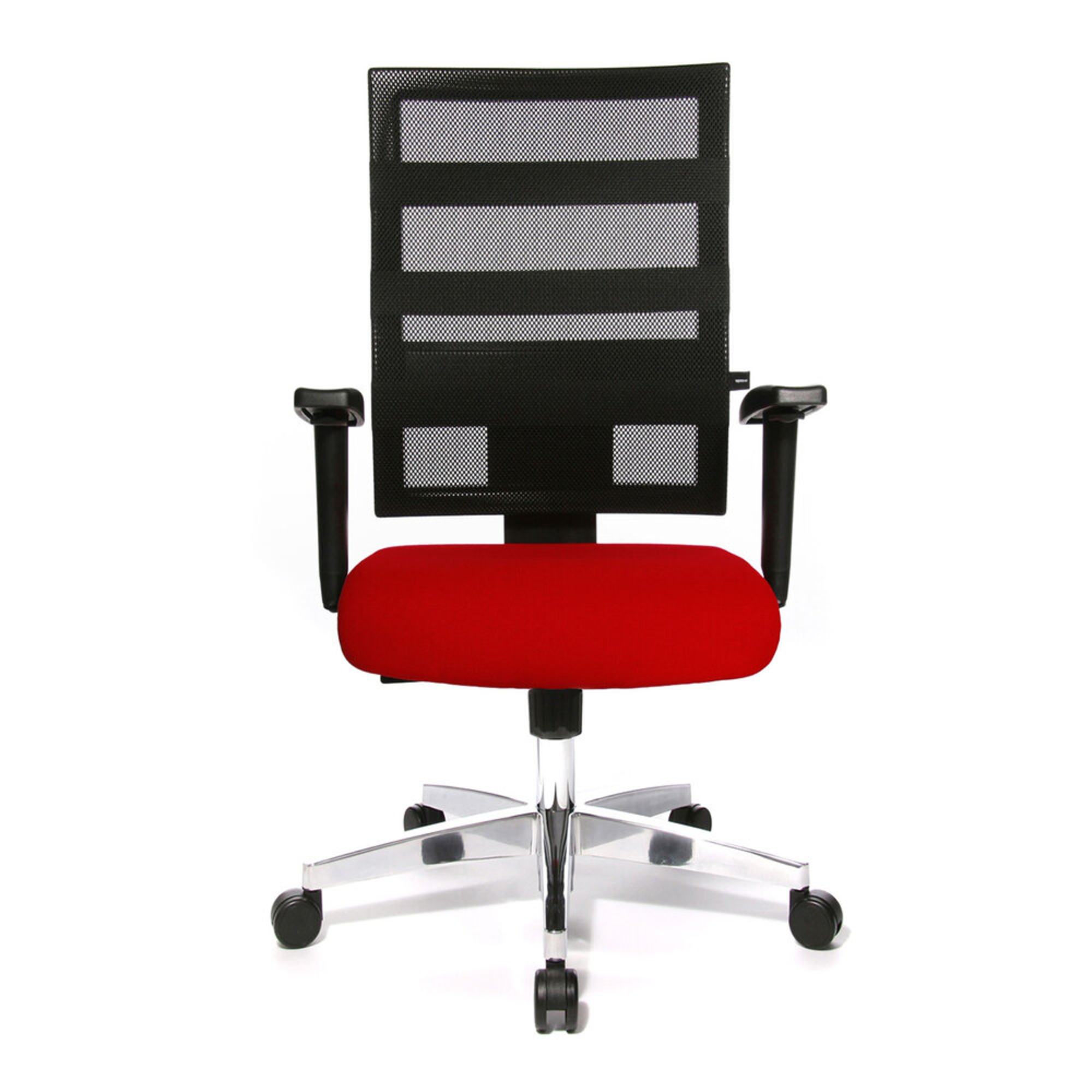 TOPSTAR Cadeira Operativa X-Pander, Tecido e Rede Mesh, Preto e Vermelho