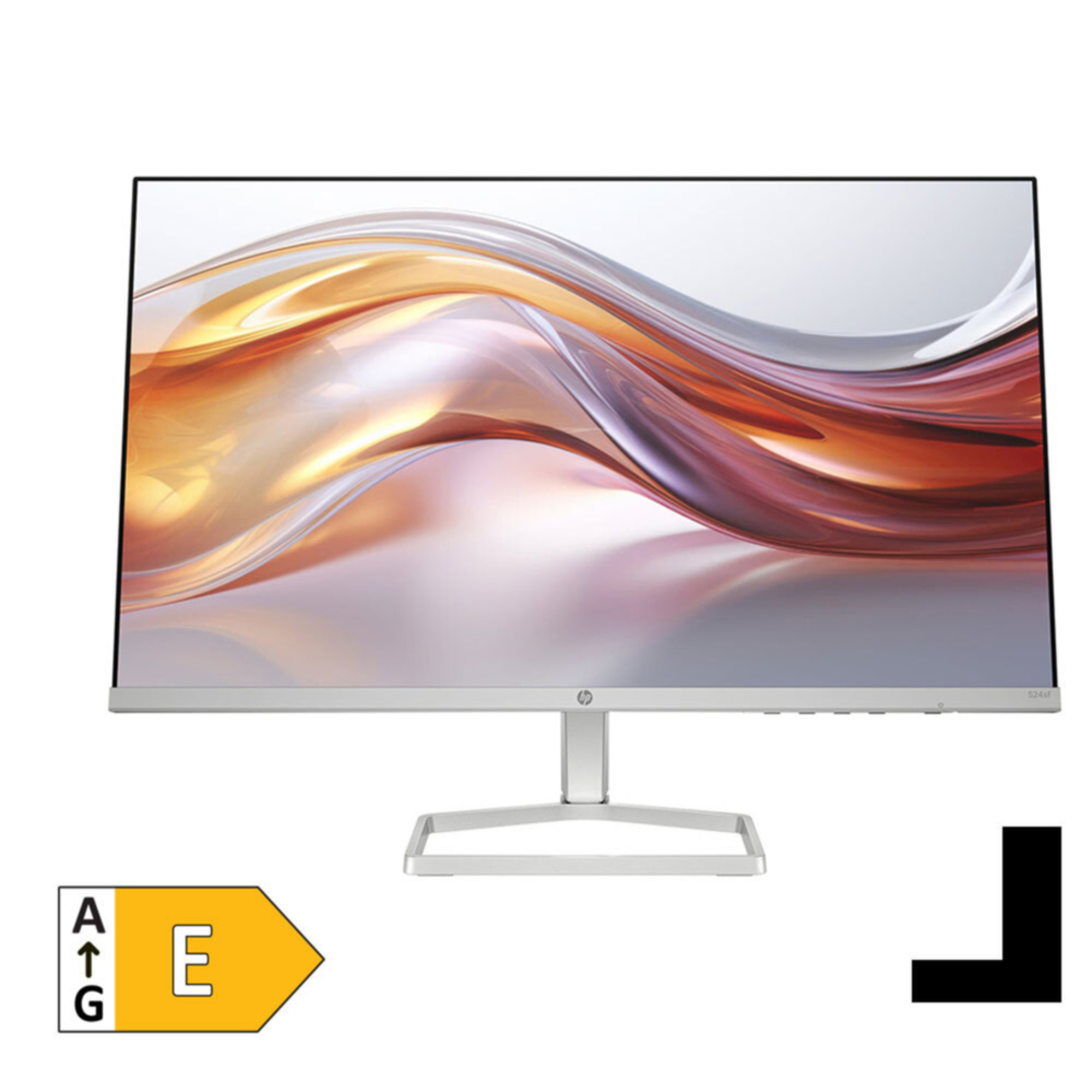 HP Monitor Series 5 FHD 524SF, 23,8', 1920 x 1080, Preto e Prateado