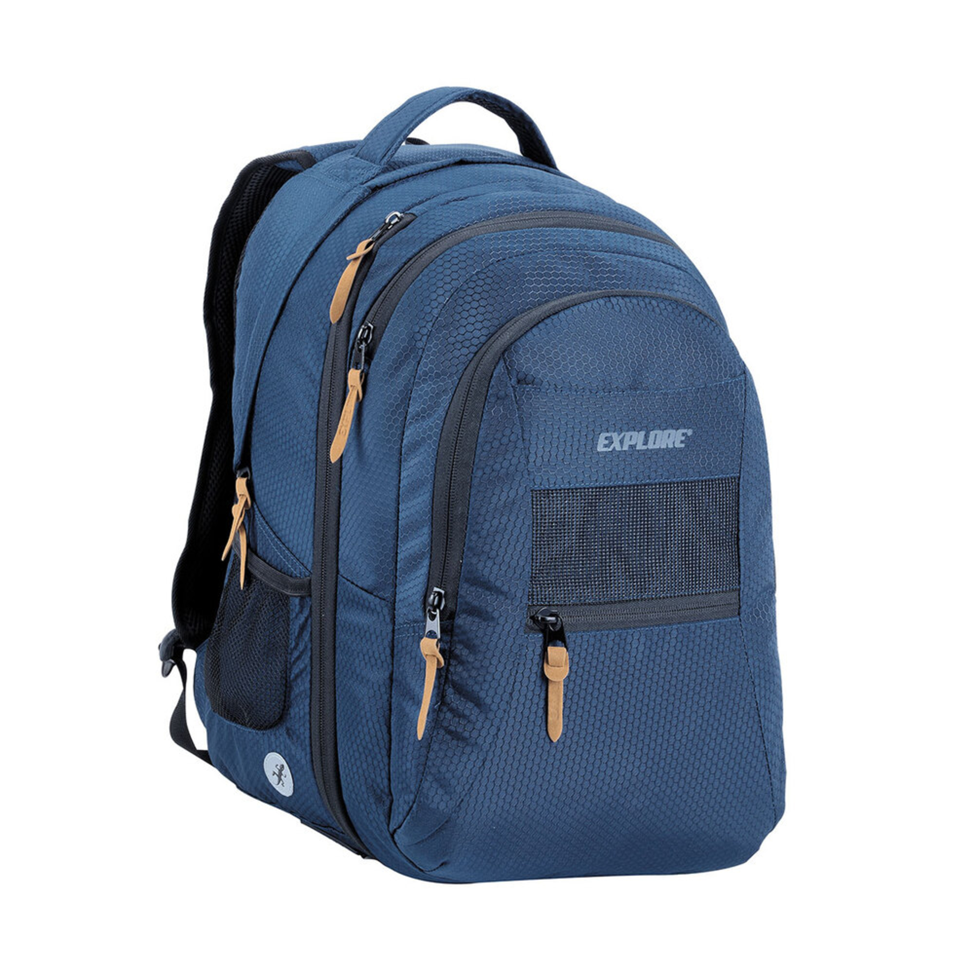 EXPLORE Mochila Escolar Expansível Abby, 450 x 310 x 260 mm, Poliéster Antirrasgo, Azul