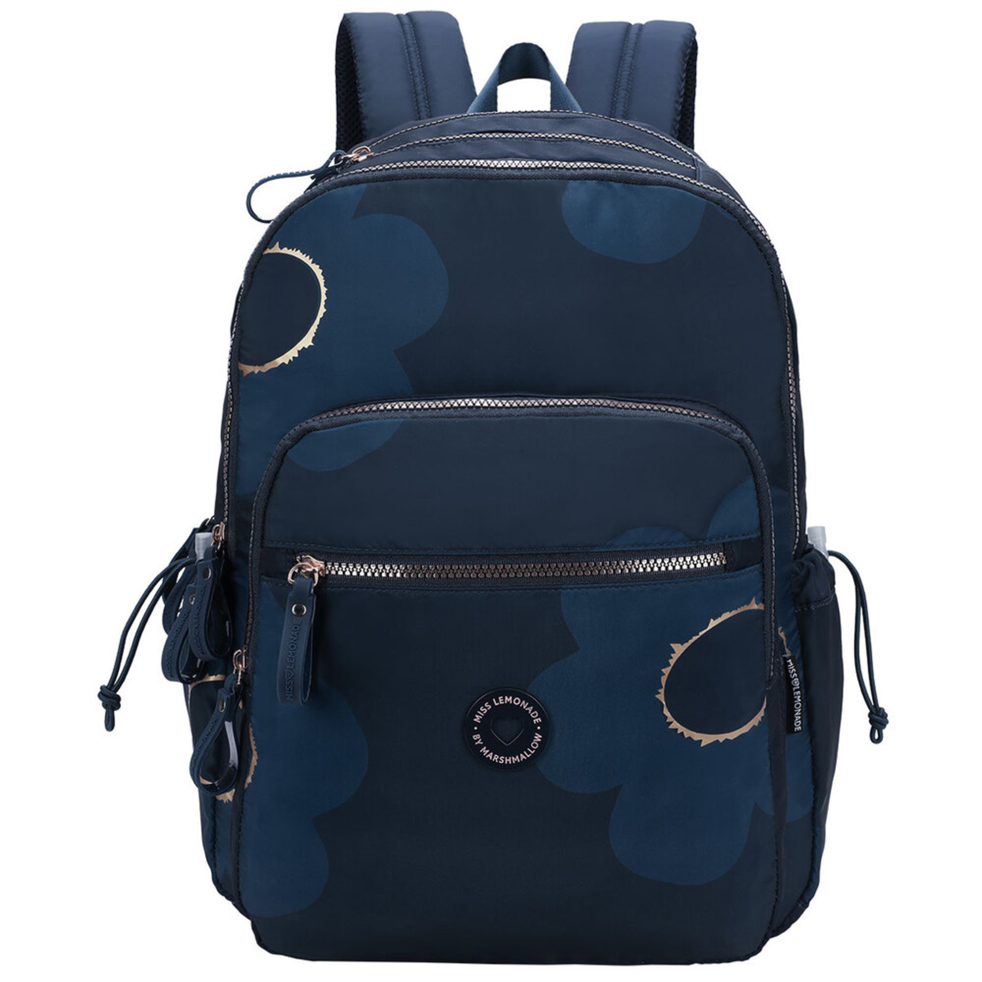 MISS LEMONADE Mochila Escolar Garden Navy, Nylon, 43 x 33 x 16 cm, Azul
