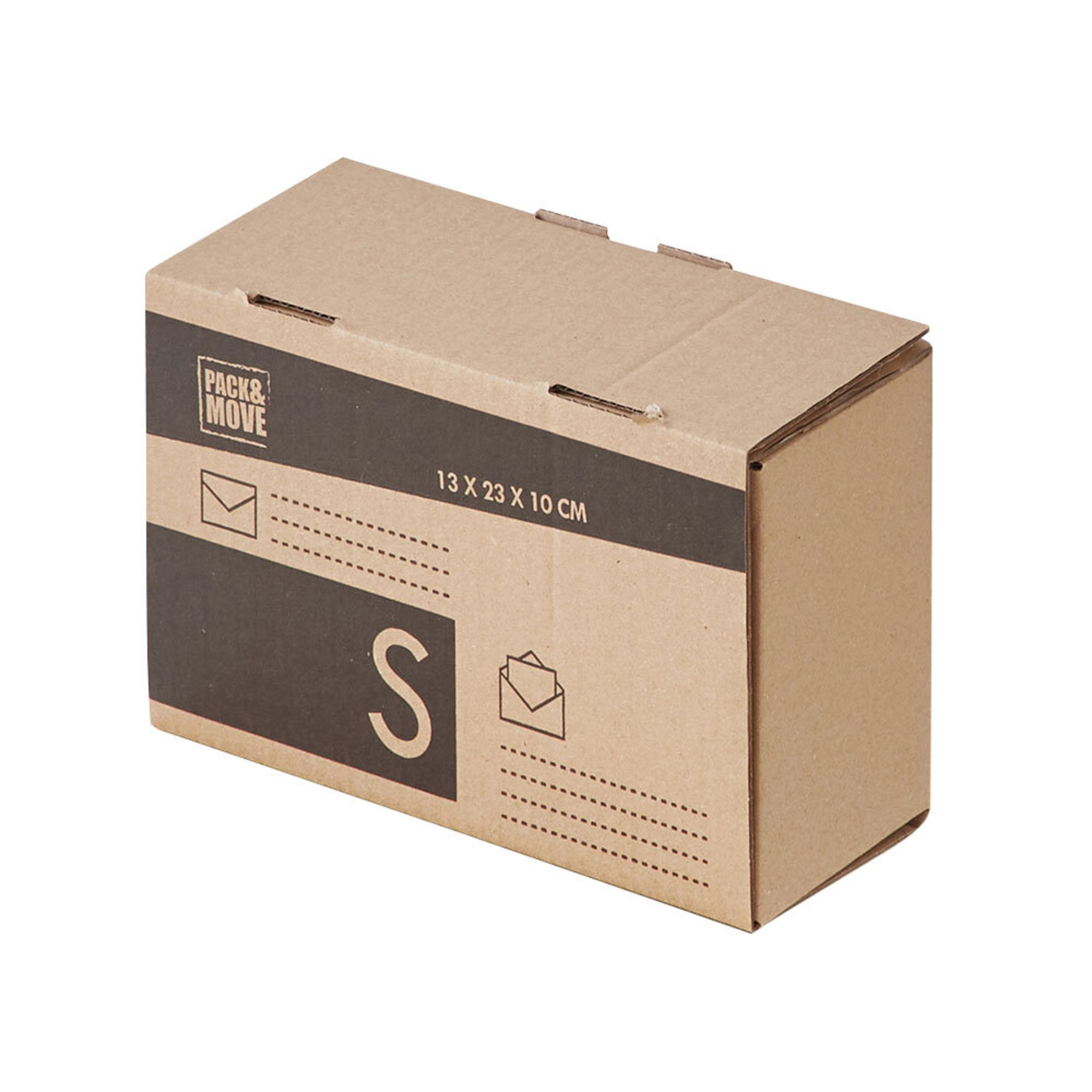 PACK & MOVE Caixa de Expedição S, Cartão, 120 x 230 x 100 mm, Castanho Kraft