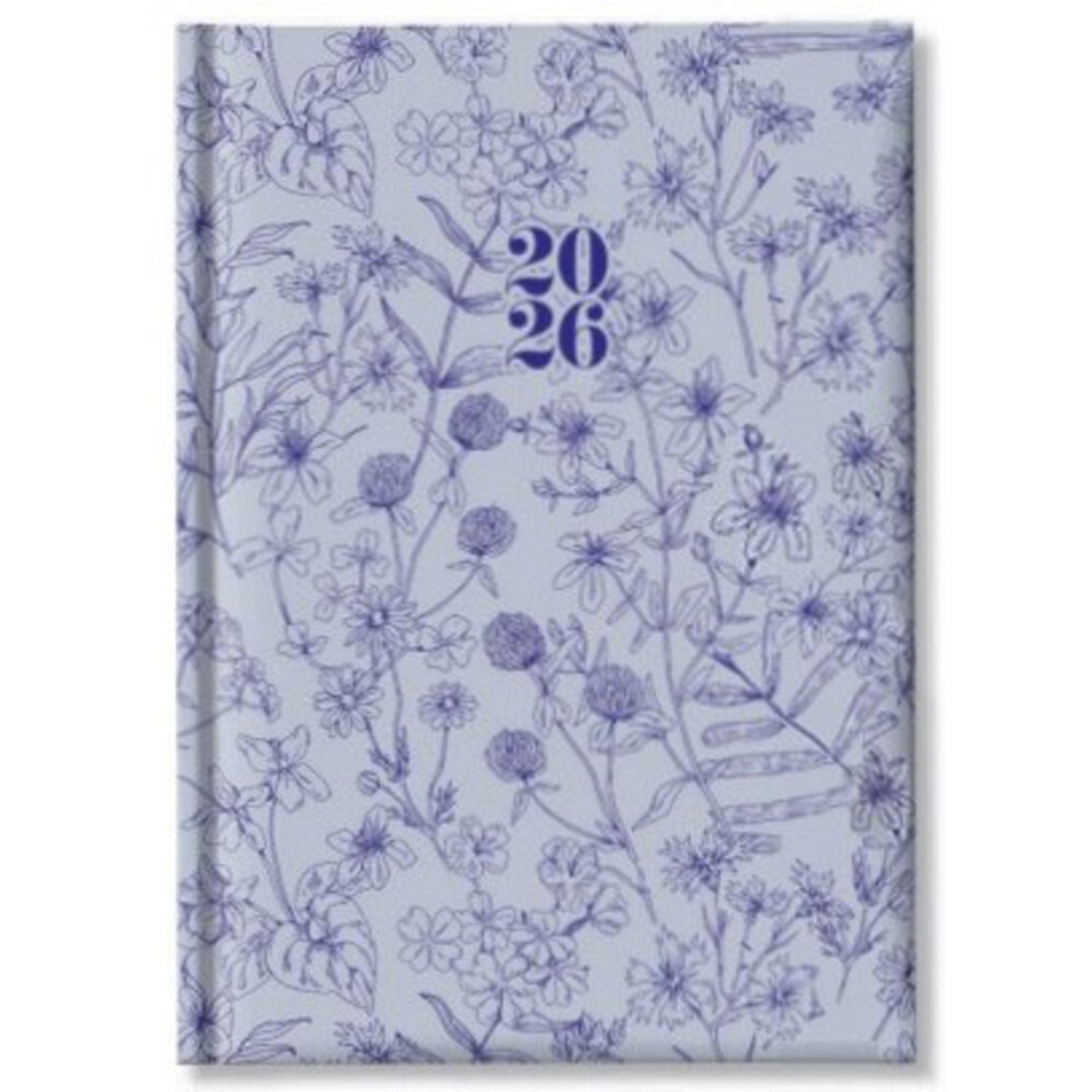PAPIRO Agenda Diária Flowers, 147 x 210 mm, Rosa, 2026