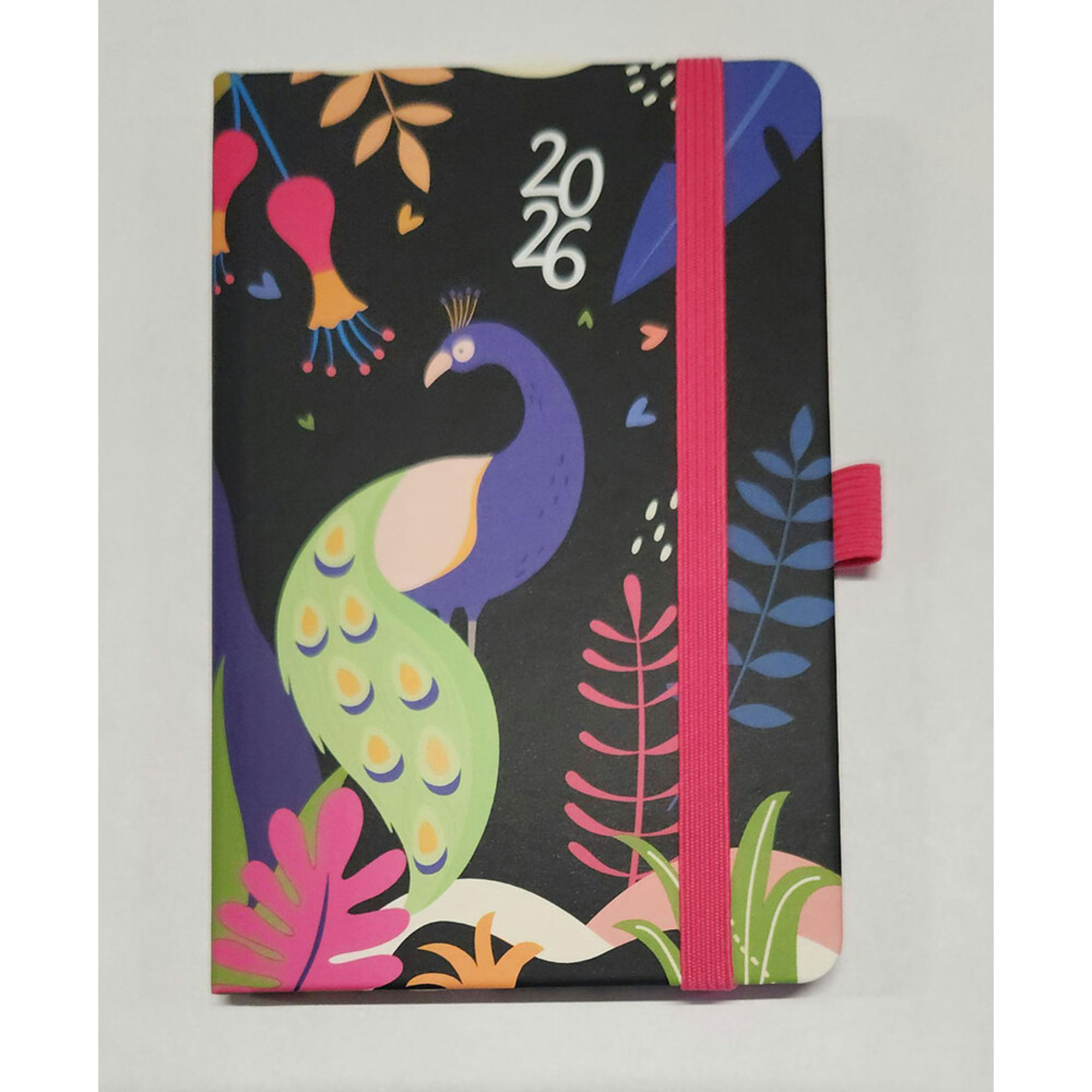 PAPIRO Agenda Semanal Pavão, 130 x 210 mm, Preto, 2026
