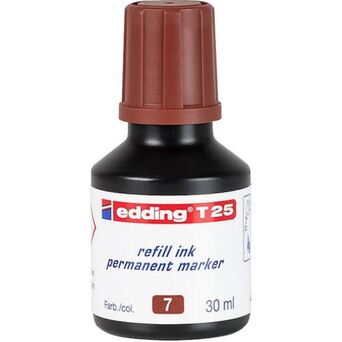 EDDING Recarga de Tinta T25, 30 ml, Castanho, 10 Unidades
