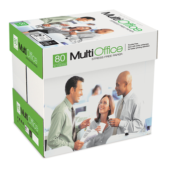 MULTIOFFICE STRESS FREE PAPER Papel Multiusos para Laser, Jacto de Tinta, Fotocopiadoras e Fax A4 80 g/m² Branco (Caixa 5 Resmas)