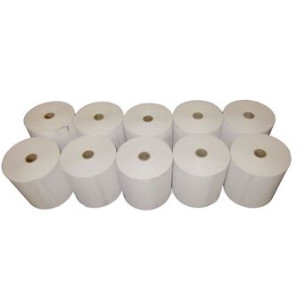 ALBANO ALVES Rolo Térmico, 80 x 80 x 11 mm, Branco, Embalagem de 10 Unidades