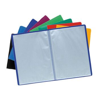 EXACOMPTA Livro de apresentação A4 com 40 bolsas granuladas e capa de polipropileno reciclado flexível, azul