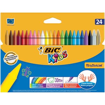 BIC Lápis de Cera Kids Plastidecor®, 24 Unidades