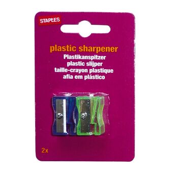 Staples Afia-Lápis Plástico, Azul e Verde