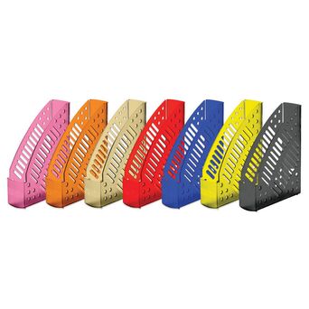 FAIBO Porta-Revistas, Poliestireno, 7,5 cm, Vermelho