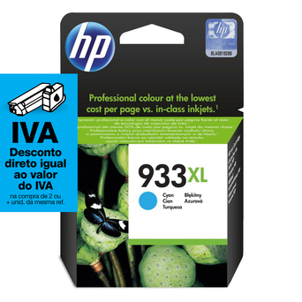HP Tinteiro Original 933XL de Alto Rendimento, Turquesa, Embalagem Individual, CN054AE