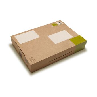 CTT Caixa Postal Correio Verde Multifunções, Cartão Ondulado Reciclado, 310 x 220 x 50 mm, Castanho