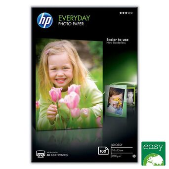 HP Everyday Papel Fotográfico para Jacto de Tinta 100 x 150 mm Brilhante 200 g/m² Branco 100 Folhas