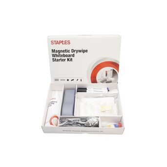 Staples Conjunto Acessórios para Quadros Brancos, com Marcadores, Apagador, Spray e Ímanes