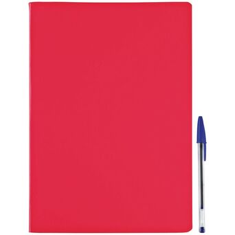 Staples Caderno Agrafado A4, 80 Folhas, Quadriculado, Vermelho