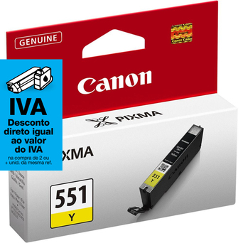 Canon Tinteiro Original CLI-551 Y, Amarelo, Individual, 6511B001