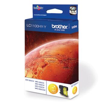 brother Tinteiro Original LC1100HY-Y de Alto Rendimento com Tinta Innobella, Amarelo, Individual, LC-1100HYY