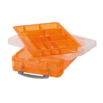 Really Useful Box Caixa de Arrumação, A4, 4 L, Plástico, Tabuleiro Laranja
