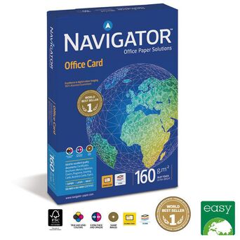 Navigator Papel Multiusos para Laser, Jato de Tinta e Fotocopiadoras Office Card, A4, 160 g/m², Branco