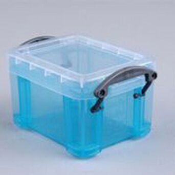 Really Useful Box Caixa de Arrumação Empilhável, Cilíndrica, 0,14 L, 96 x 55 mm, Azul Claro