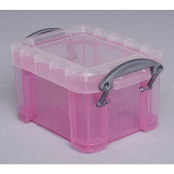 Really Useful Box Caixa de Arrumação Empilhável, Cilíndrica, 0,14 L, 96 x 55 mm, Rosa