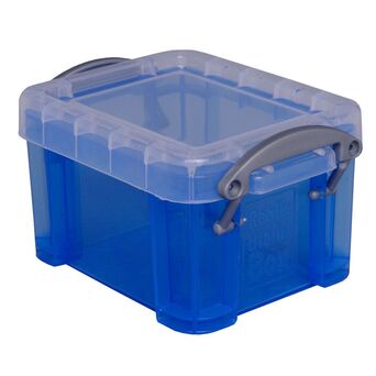 Really Useful Box Caixa de Arrumação Empilhável Cilíndrica, 0,14 L, 96 x 55 mm, Azul