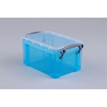 Really Useful Box Caixa de Arrumação Empilhável, 0,7 L, 155 x 100 x 80 mm, Azul Claro