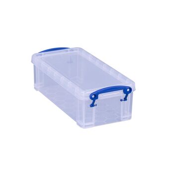 Really Useful Box Caixa de Arrumação Empilhável, 0,9 L, 220 x 100 x 70 mm, Transparente