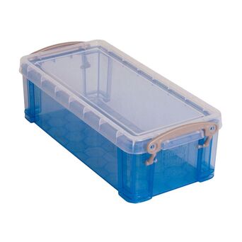 RUP Caixa de armazenamento empilhável azul de 0,9 L, 220 x 100 x 70 mm