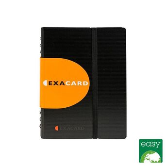 EXACOMPTA Porta-cartões de visita Exactive® Exacard, 20 bolsos destacáveis, 200 x 145 mm, preto