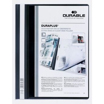 Durable Classificador com Ferragem Duraplus®, A4, Preto