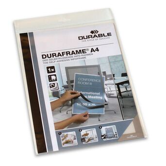 Durable Quadro Informativo Duraframe®, Auto-adesivo, Formato A4, Cinzento