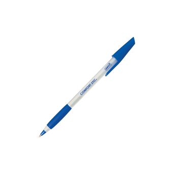 Staples Esferográfica com Grip Comfort Stic®, Ponta Média, Corpo Cinzento e Azul, Tinta Azul
