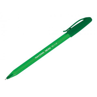 PAPER MATE Esferográfica InkJoy™ 100, Ponta Média de 1 mm, Corpo Verde Transparente, Tinta Verde