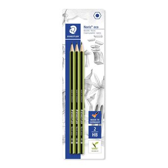 STAEDTLER Lápis de Grafite Noris Eco, Minas HB, Corpo Hexagonal Verde e Preto