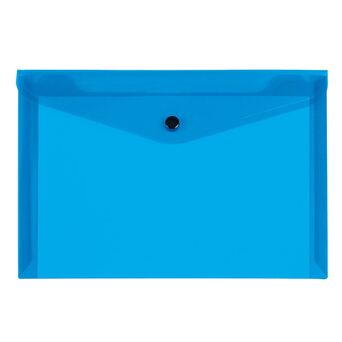 Beautone Envelope A4, Capacidade para 50 Folhas, Polipropileno, Azul Transparente