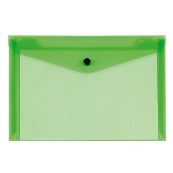 Beautone Envelope A4, Capacidade para 50 Folhas, Polipropileno, Verde Transparente