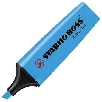 STABILO Marcador azul BOSS® ORIGINAL com ponta de cinzel de 2 + 5 mm 70/31, 10 Unidades